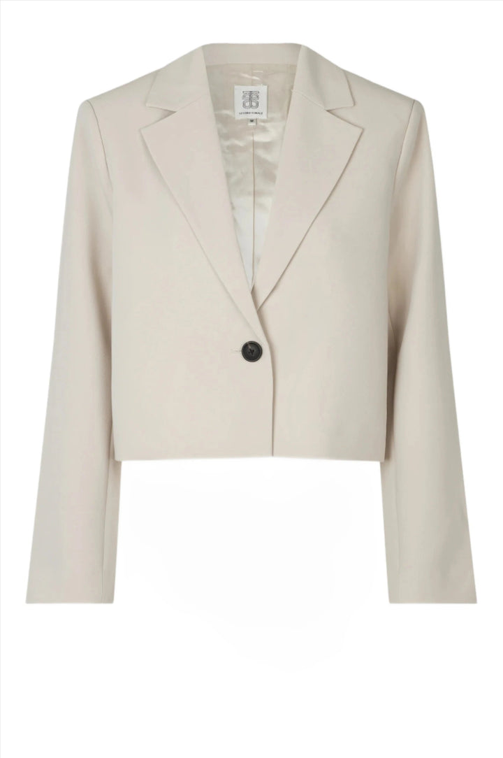 Evie Cropped Blazer Pumice Stone | Blazer | Smuk - Dameklær på nett