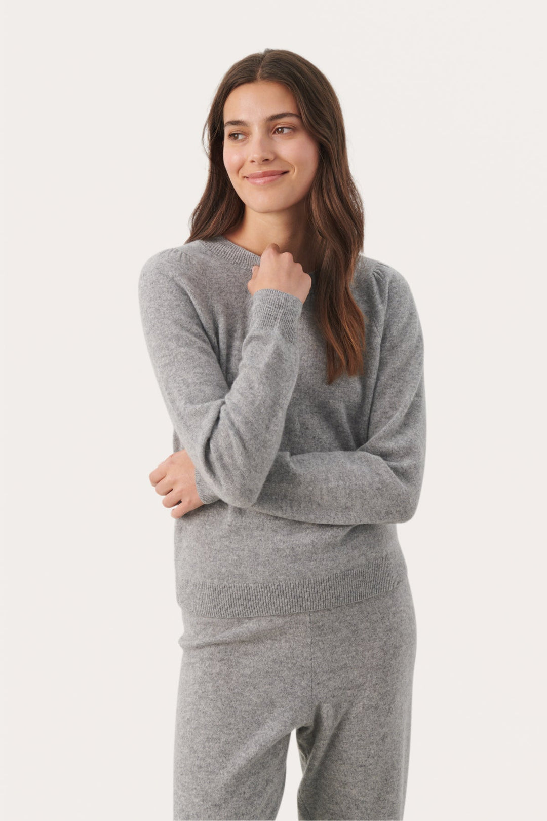 Evinapw Pullover Grey Melange | Genser | Smuk - Dameklær på nett