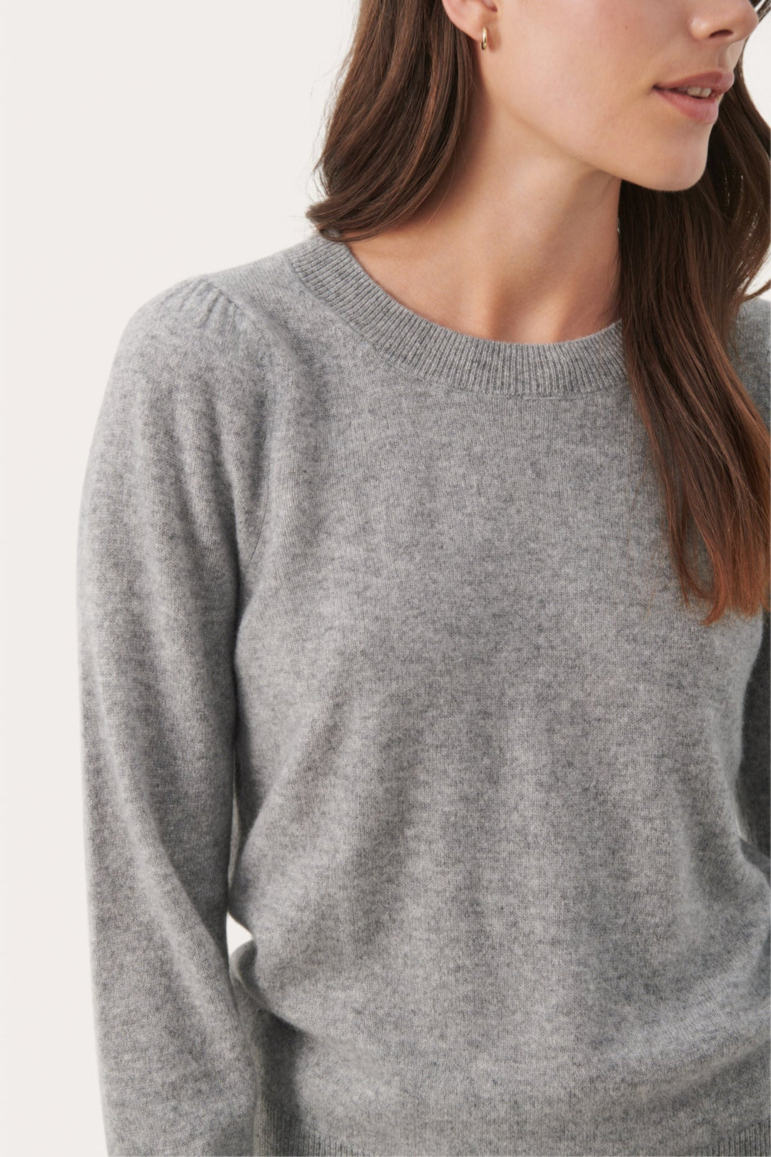 Evinapw Pullover Grey Melange | Genser | Smuk - Dameklær på nett