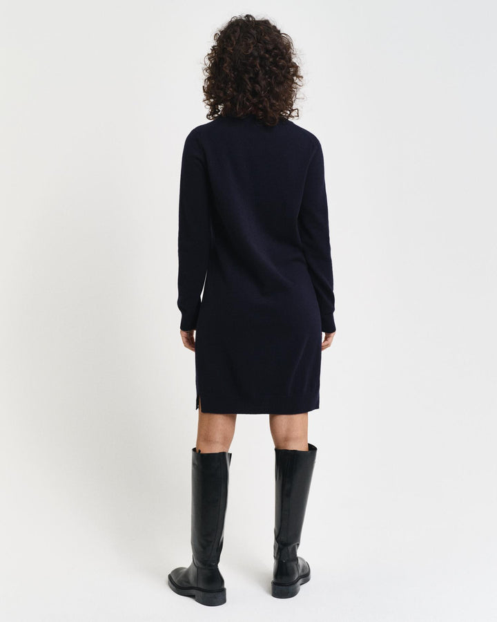 Superfine Lambswool Dress Evening Blue