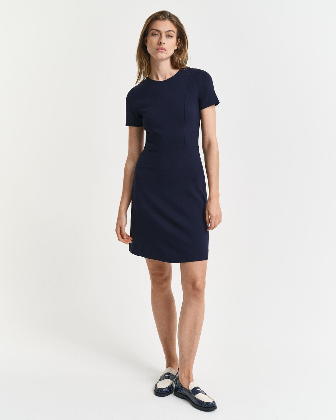 Fit & Flared Jersey Dress Evening Blue | Kjoler | Smuk - Dameklær på nett