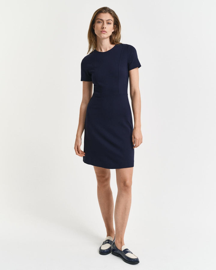 Fit & Flared Jersey Dress Evening Blue | Kjoler | Smuk - Dameklær på nett