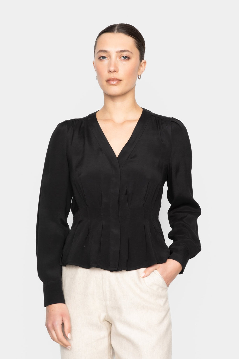 Flavia Blouse Black | Skjorter og bluser | Smuk - Dameklær på nett