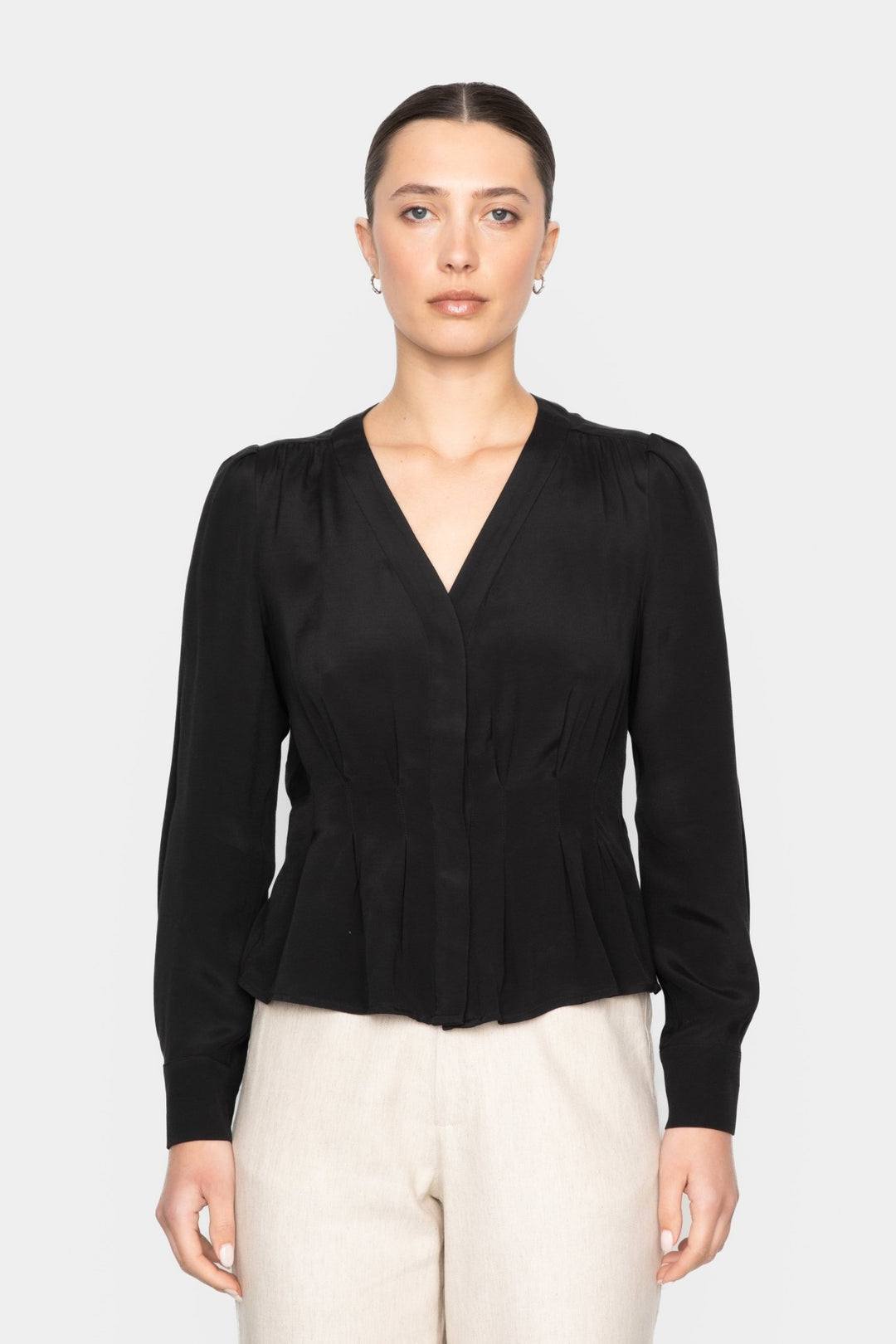 Flavia Blouse Black | Skjorter og bluser | Smuk - Dameklær på nett