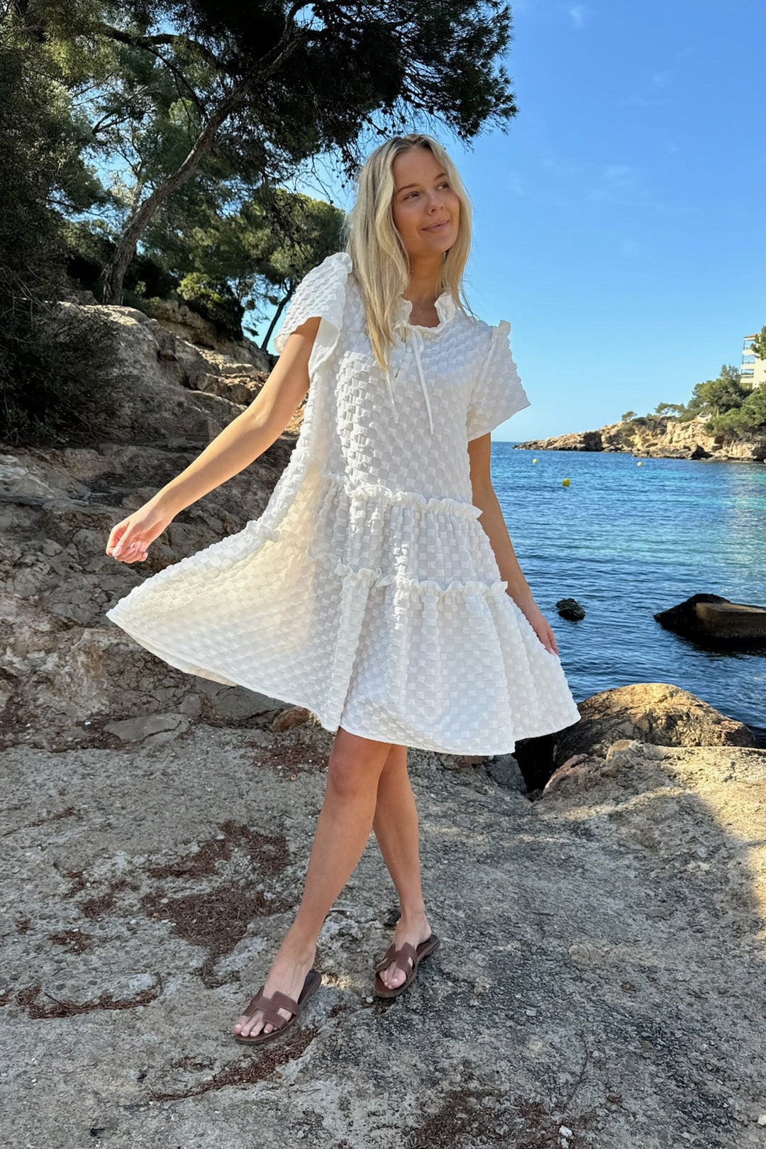 Fridaic Dress White Bubble | Kjoler | Smuk - Dameklær på nett