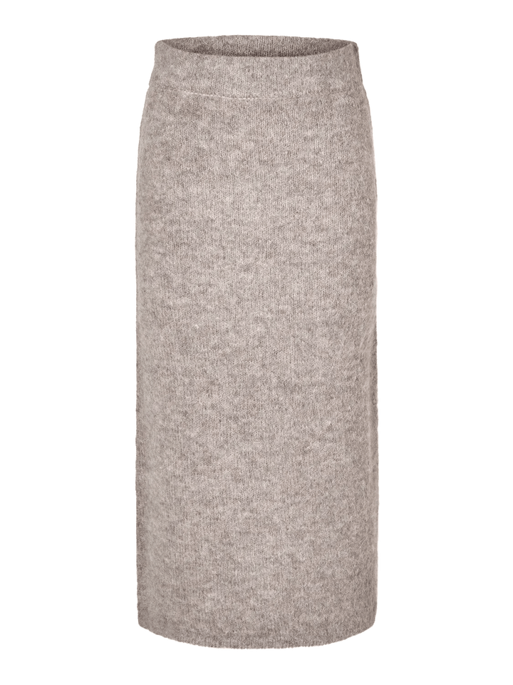 Gabella Hw Midi Knit Skirt Steel Gray Melange | Skjørt | Smuk - Dameklær på nett