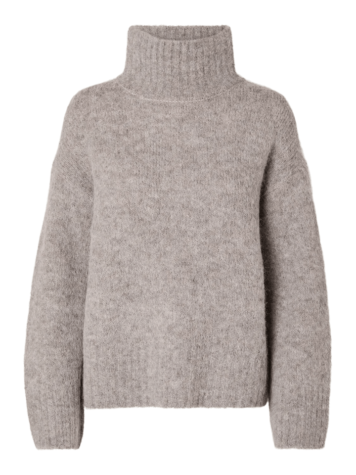 Gabella Ls Knit High - Neck Steel Gray Melange | Genser | Smuk - Dameklær på nett