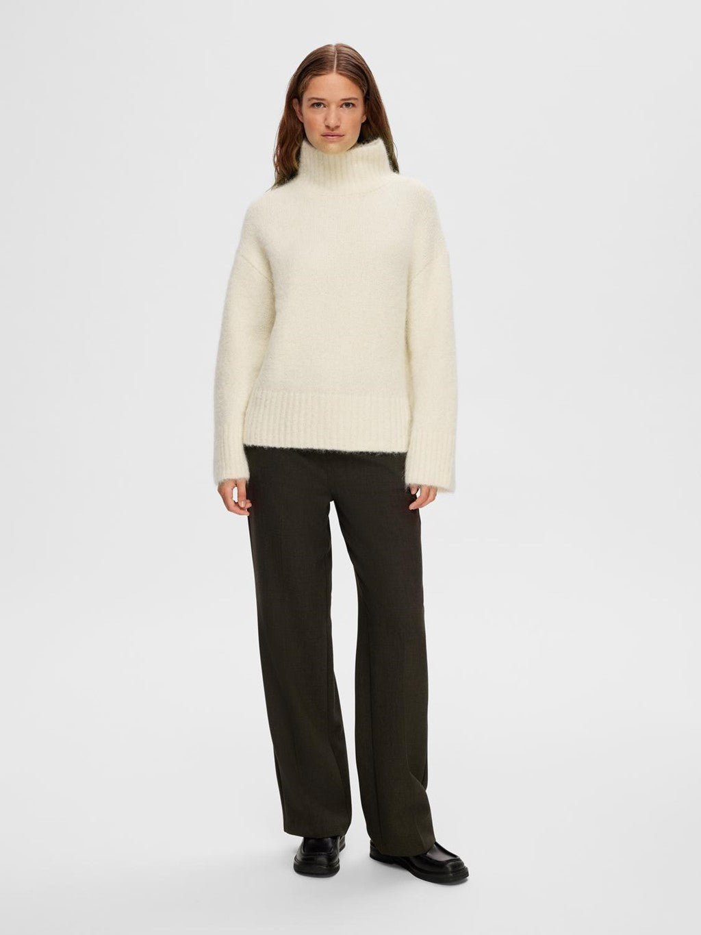 Gabella Ls Knit High - Neck W Birch | Genser | Smuk - Dameklær på nett