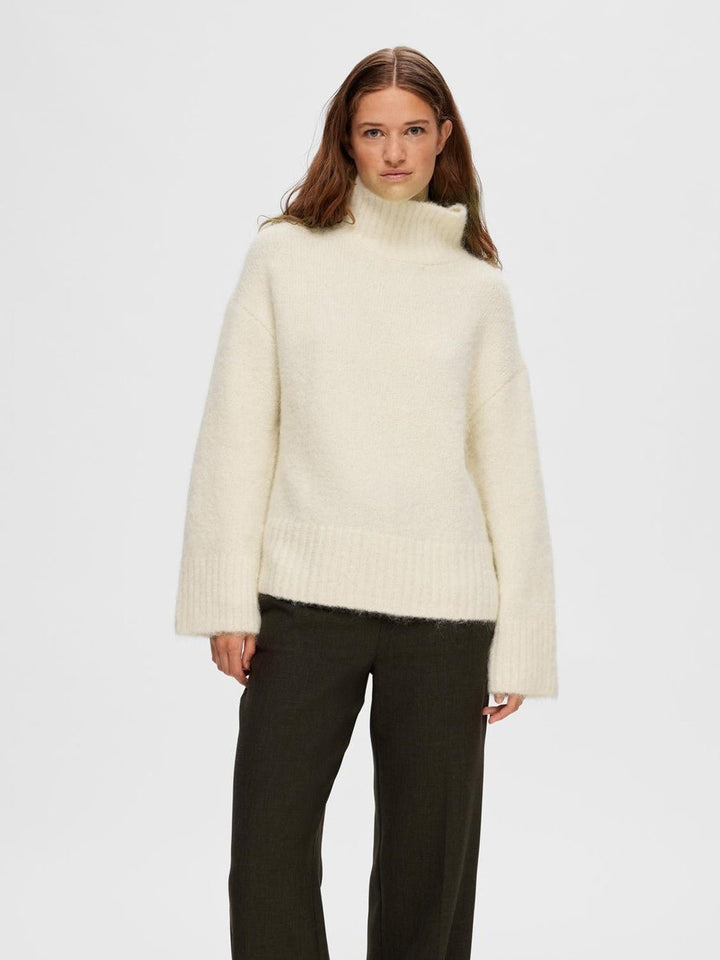 Gabella Ls Knit High - Neck W Birch | Genser | Smuk - Dameklær på nett