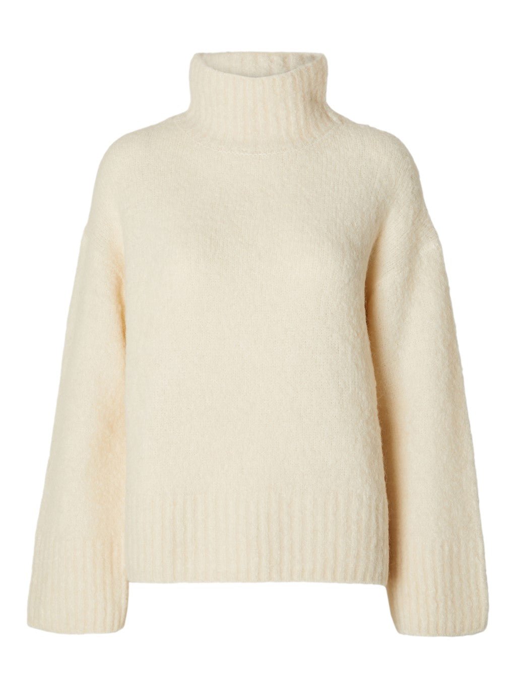 Gabella Ls Knit High - Neck W Birch | Genser | Smuk - Dameklær på nett