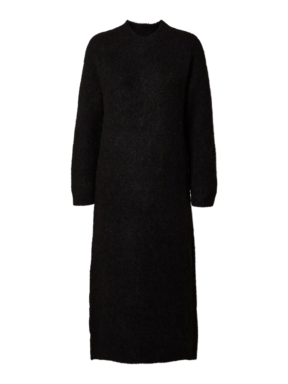 Gabella Ls Knit O - Neck Dress Camp Black | Kjoler | Smuk - Dameklær på nett