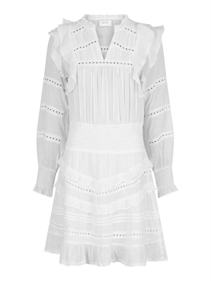 Harmoni S Voile Dress White | Kjoler | Smuk - Dameklær på nett