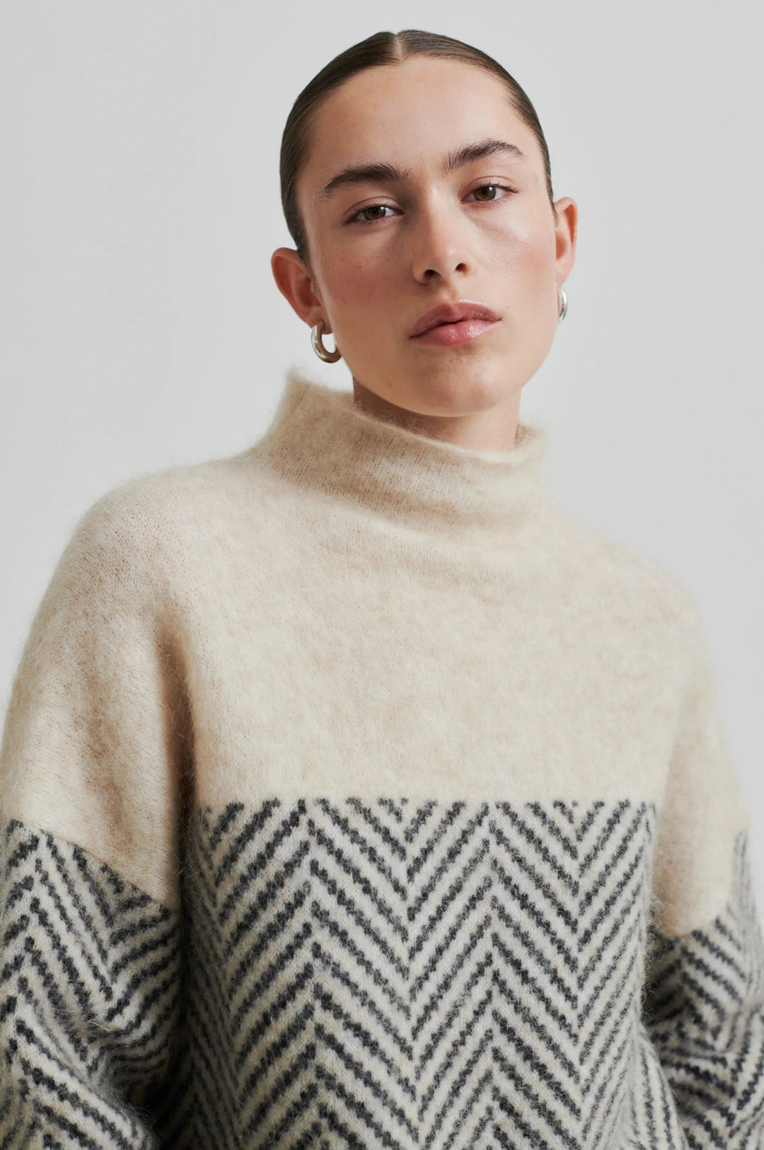 Herrin Knit T - Neck Volcanic Ash | Genser | Smuk - Dameklær på nett