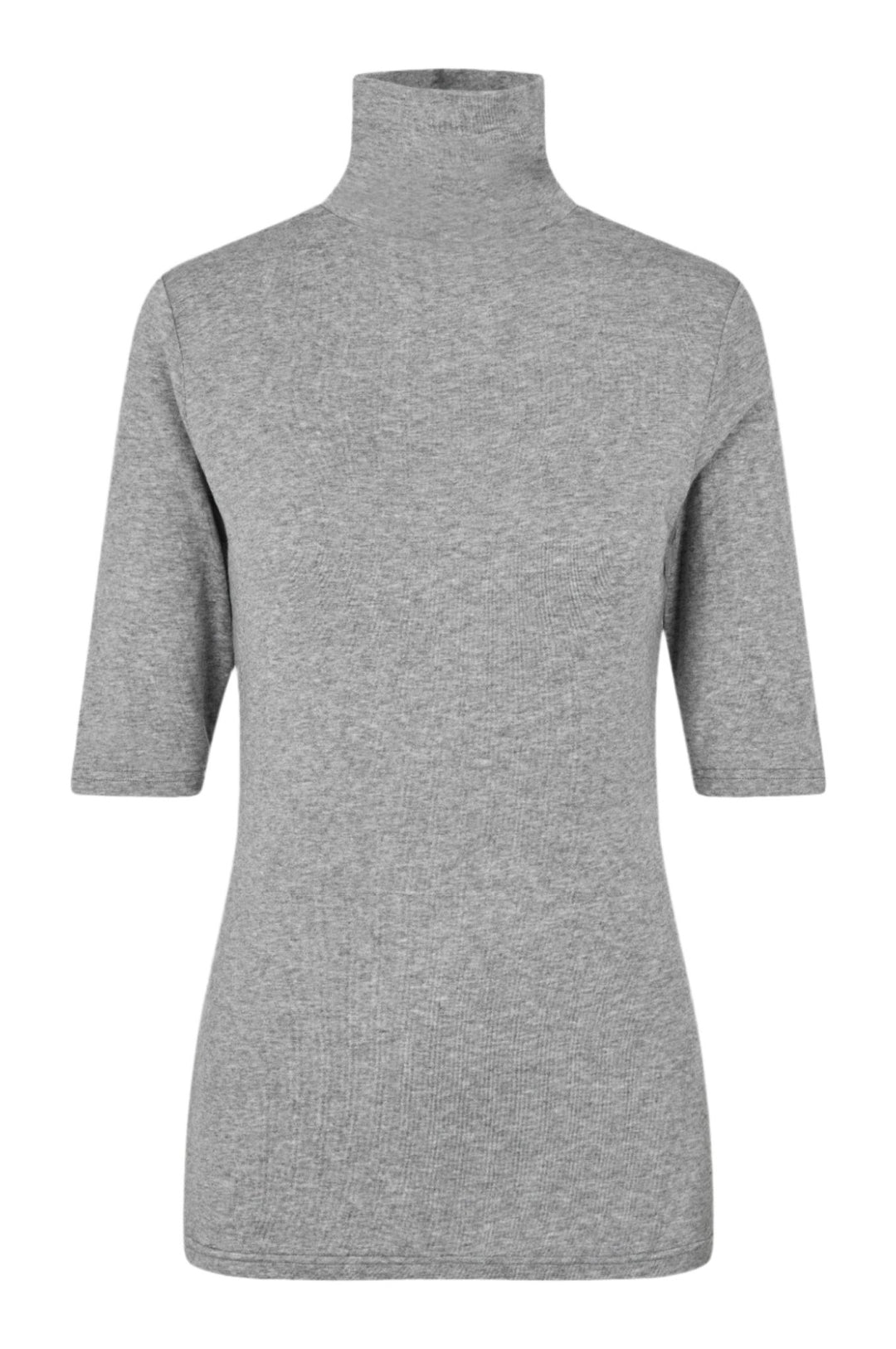 Honor Ss T - Neck Tee Grey Melange | Topper | Smuk - Dameklær på nett