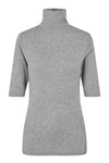 Honor Ss T-Neck Tee Grey Melange