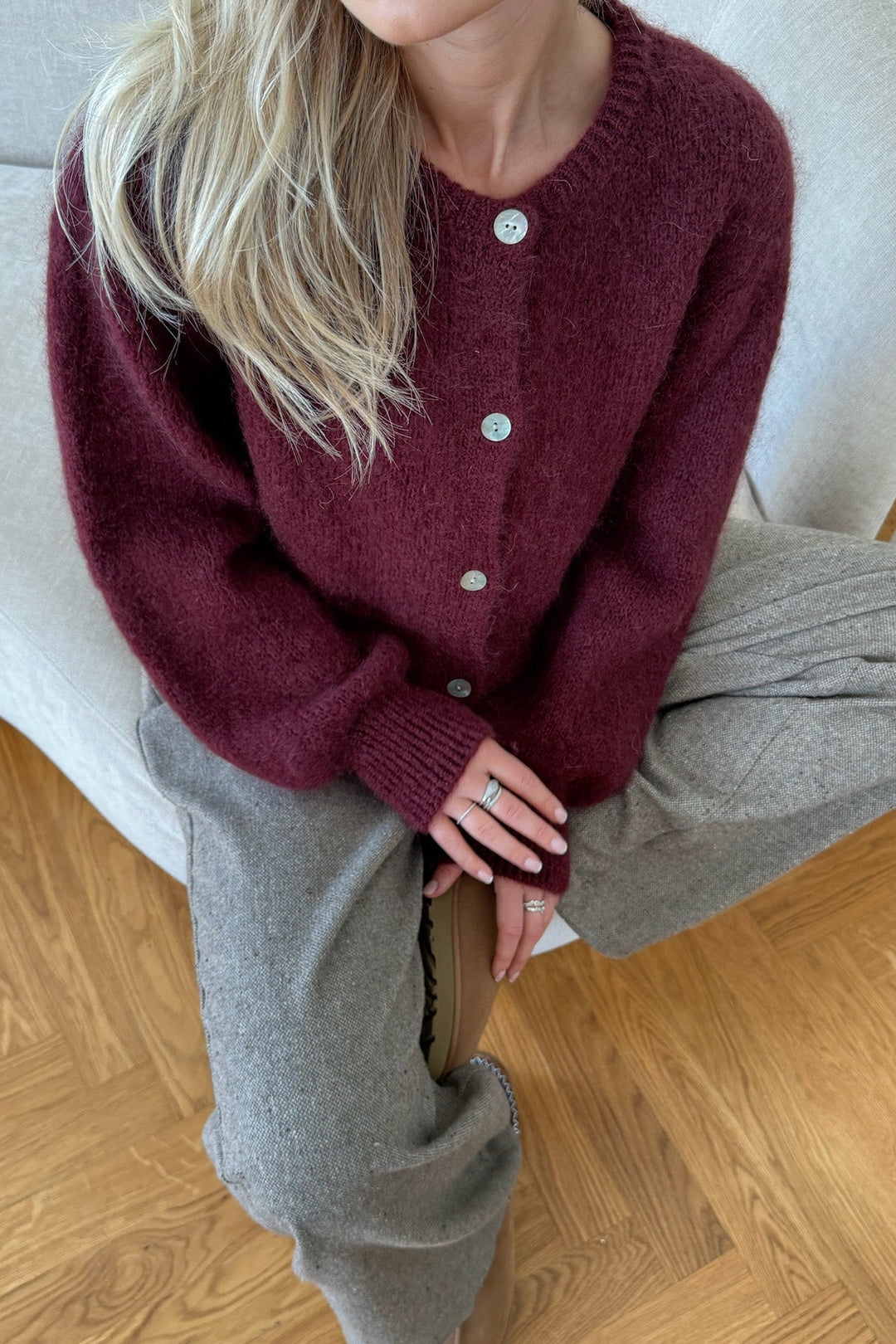 Idaic Cardigan Bordeaux | Genser | Smuk - Dameklær på nett