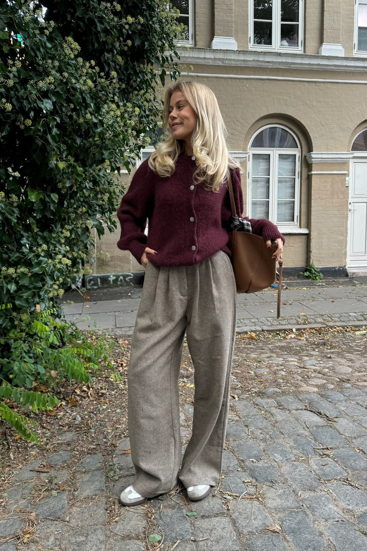 Idaic Cardigan Bordeaux | Genser | Smuk - Dameklær på nett