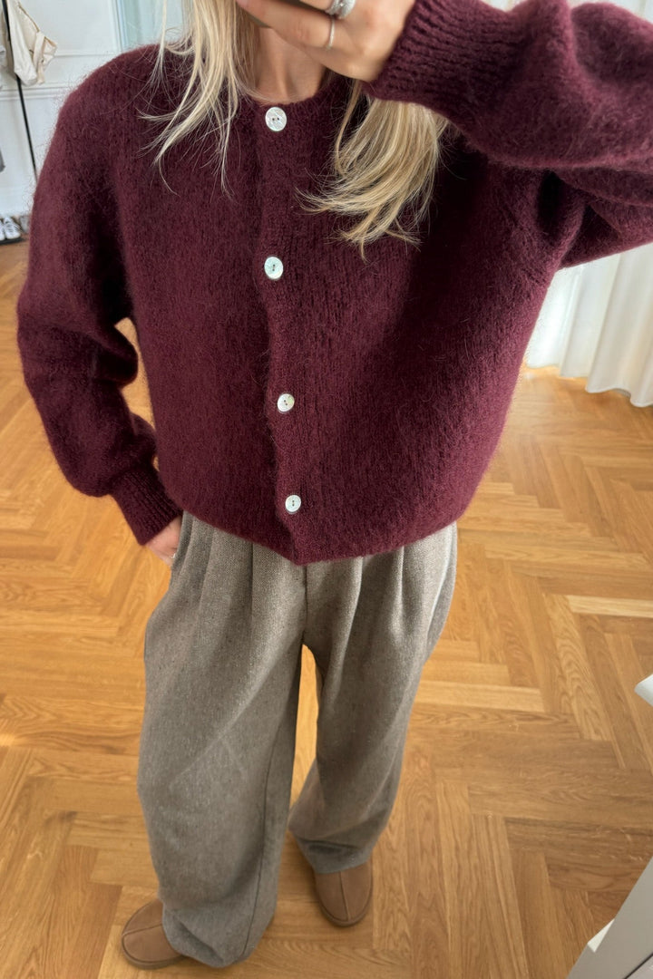 Idaic Cardigan Bordeaux | Genser | Smuk - Dameklær på nett