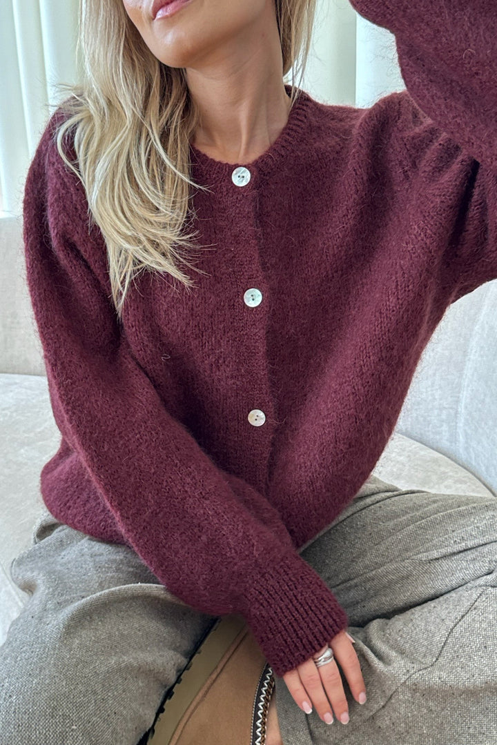 Idaic Cardigan Bordeaux | Genser | Smuk - Dameklær på nett