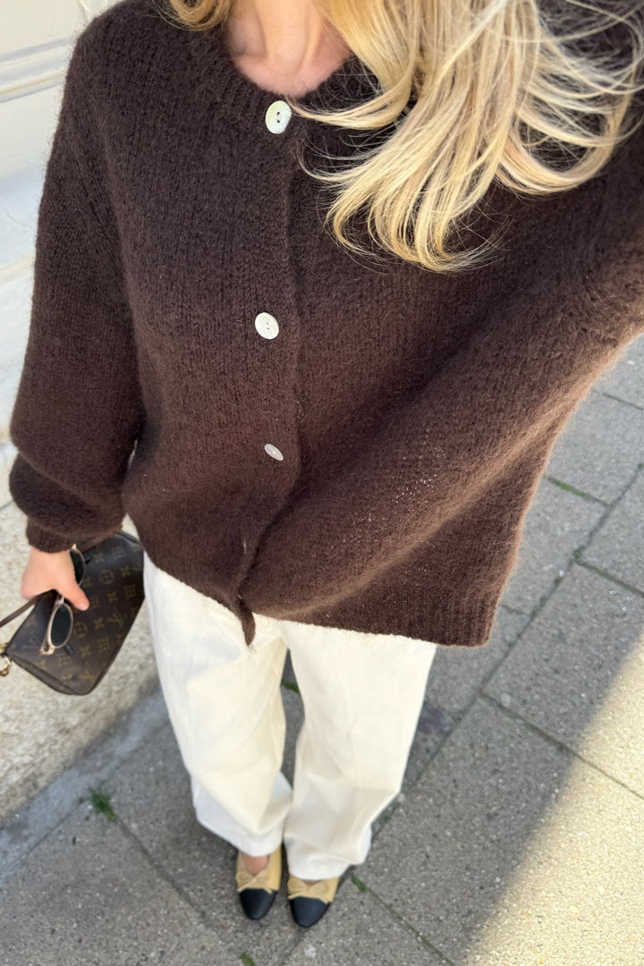 Idaic Cardigan Dark Brown | Genser | Smuk - Dameklær på nett