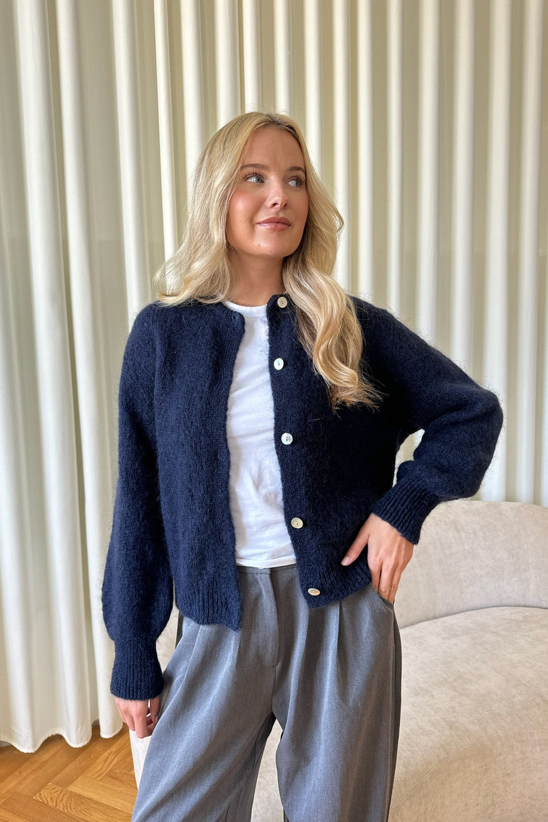 Idaic Cardigan Navy | Genser | Smuk - Dameklær på nett