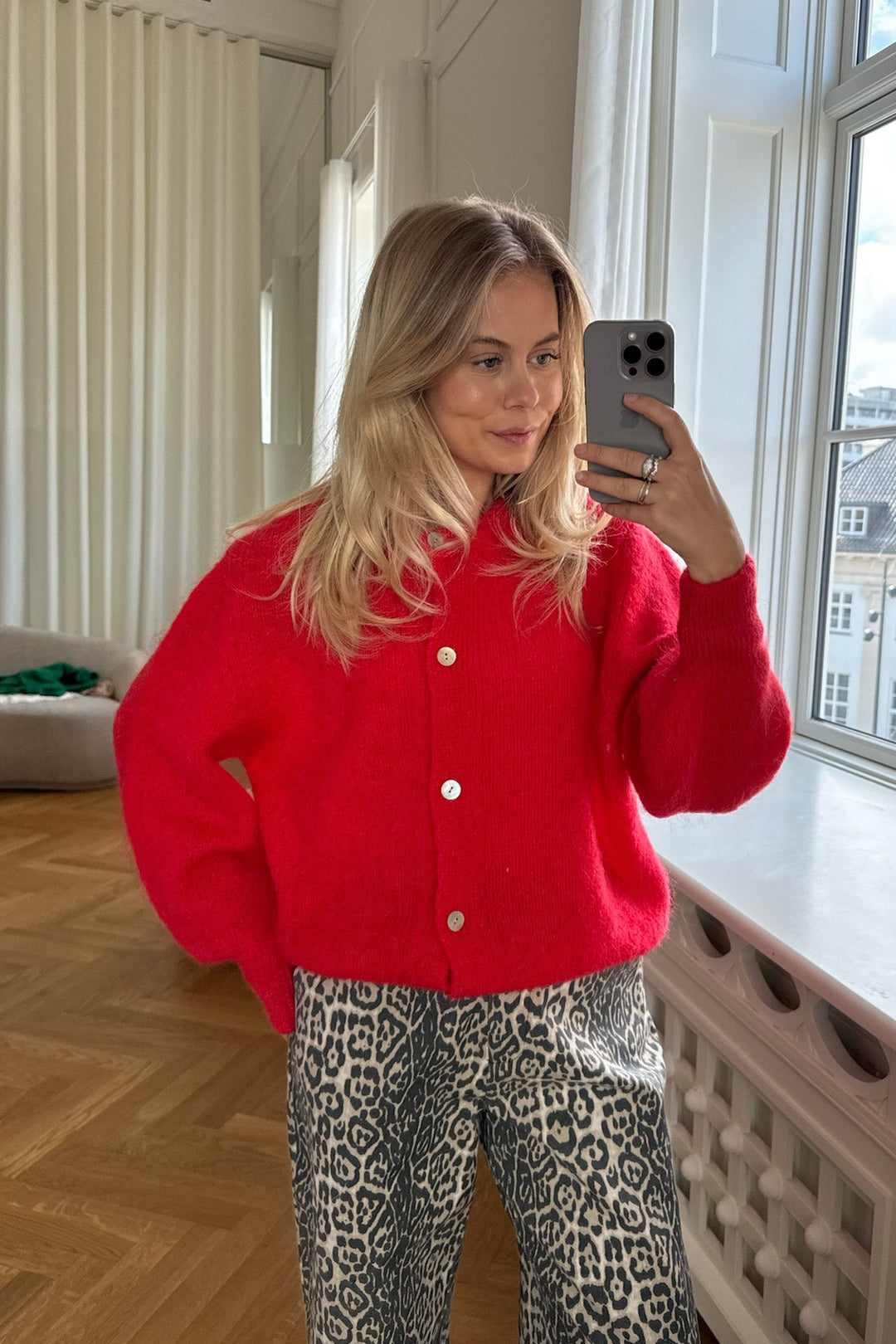 Idaic Cardigan Red | Genser | Smuk - Dameklær på nett