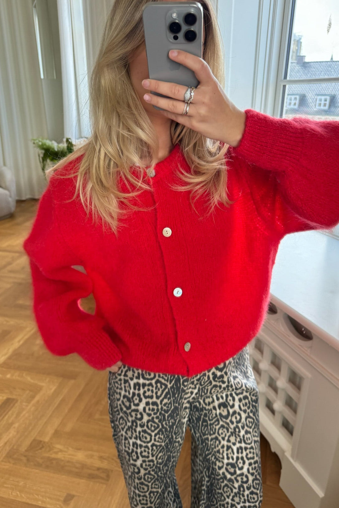 Idaic Cardigan Red | Genser | Smuk - Dameklær på nett