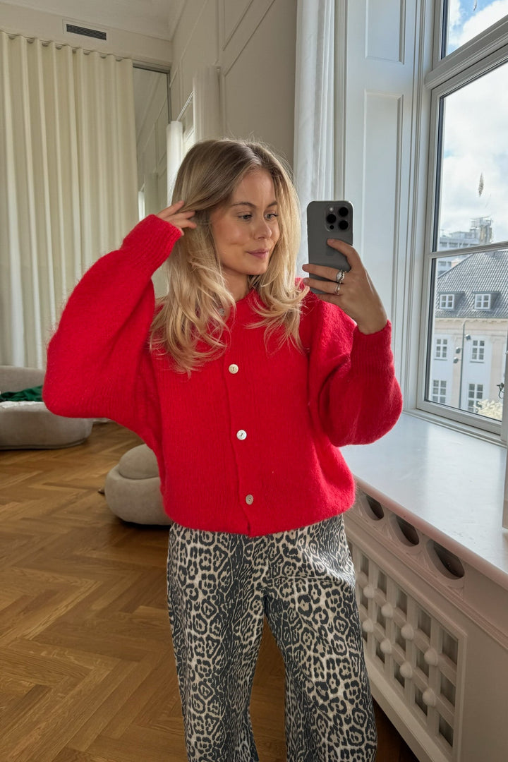 Idaic Cardigan Red | Genser | Smuk - Dameklær på nett