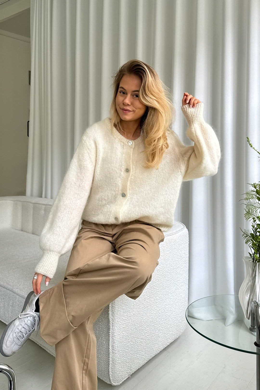 Idaic Cardigan White | Genser | Smuk - Dameklær på nett