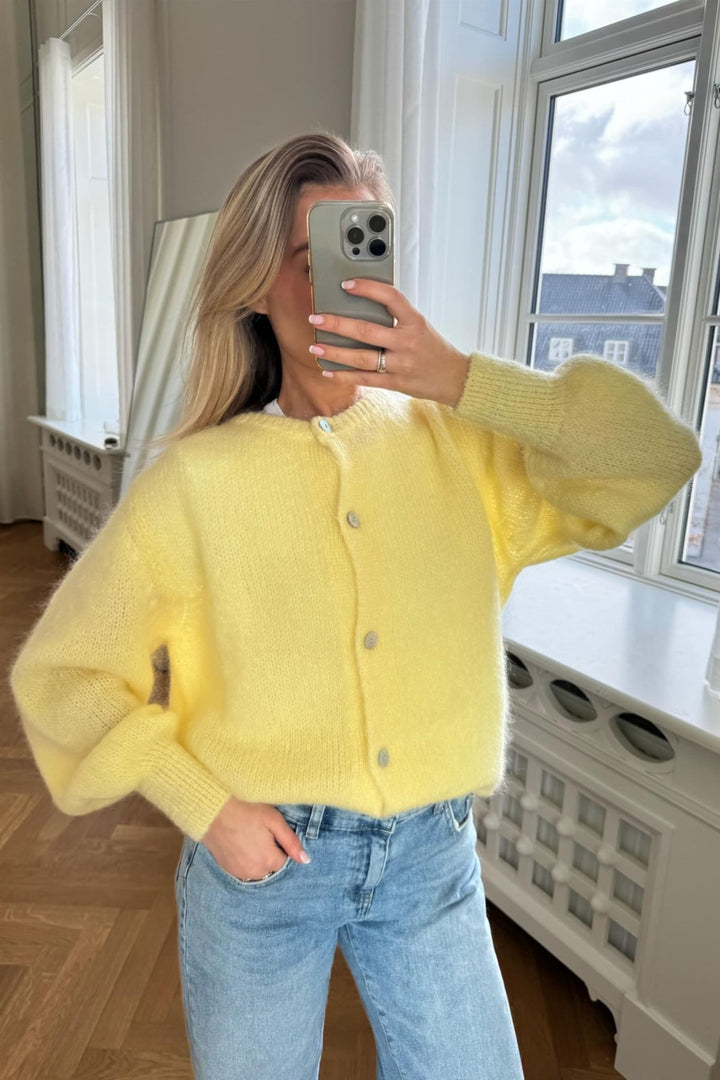 Idaic Cardigan Yellow | Genser | Smuk - Dameklær på nett