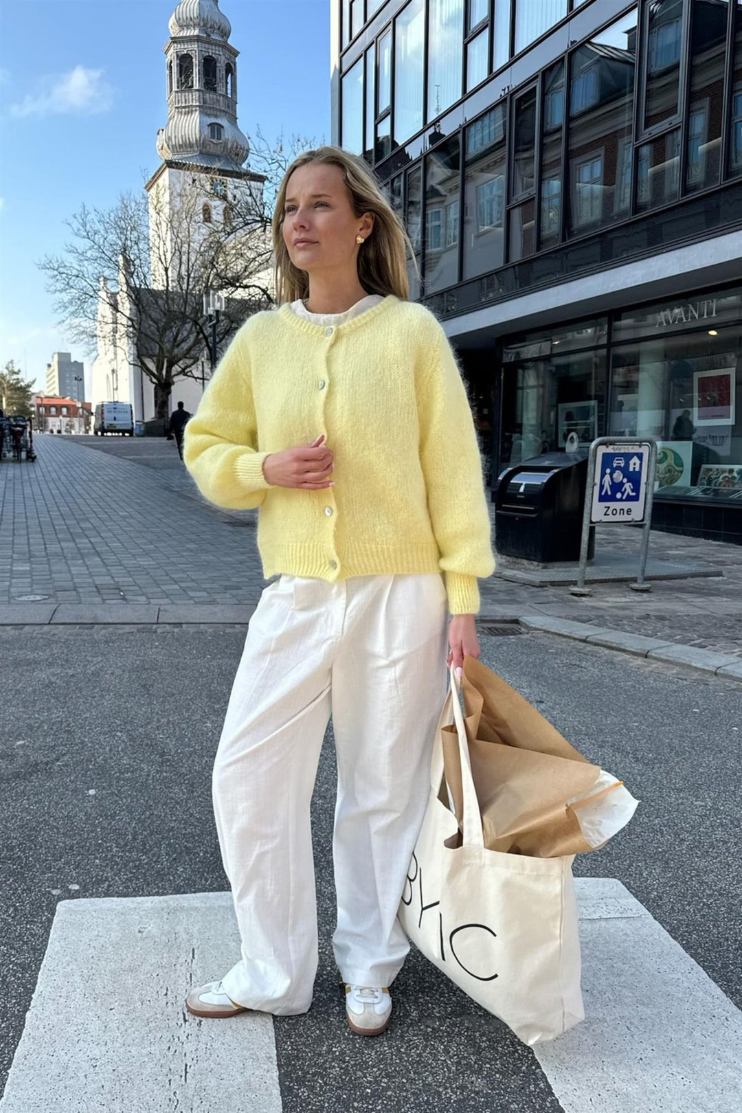 Idaic Cardigan Yellow | Genser | Smuk - Dameklær på nett