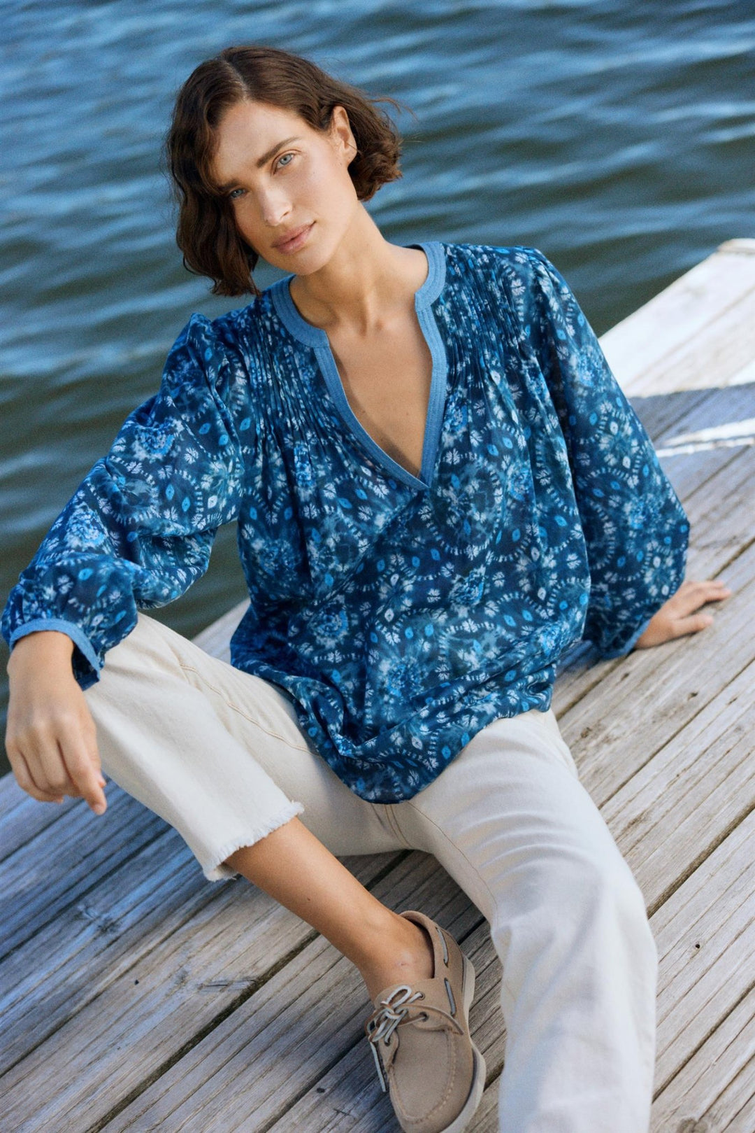 Indigo Casablanca Blouse Blue | Skjorter og bluser | Smuk - Dameklær på nett