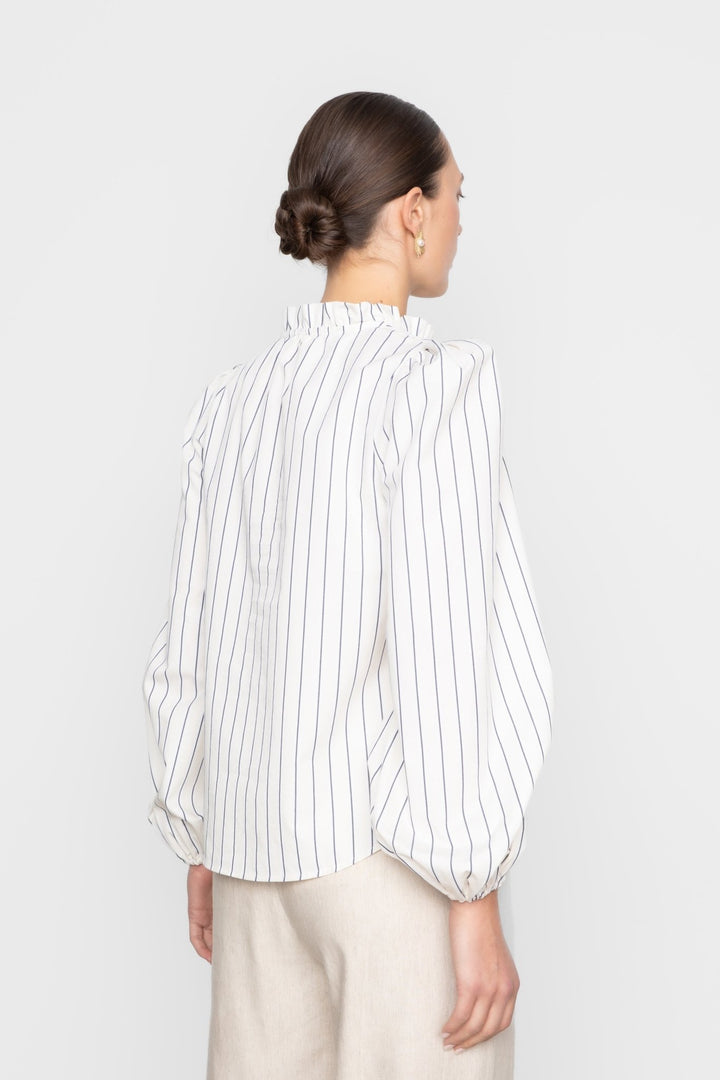 Infinity Blouse Cream Stripe | Skjorter og bluser | Smuk - Dameklær på nett