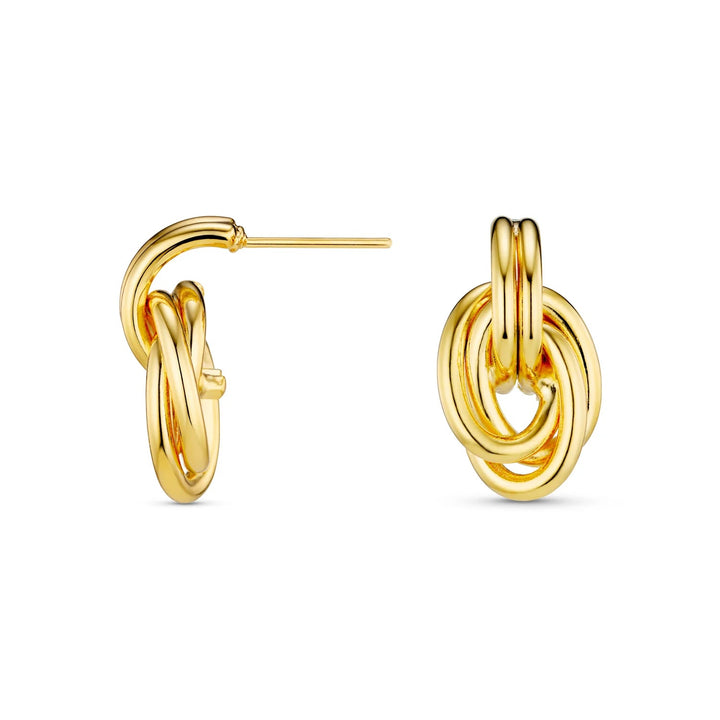 Interlocking Oval Drop Earrings Pale Gold | Accessories | Smuk - Dameklær på nett