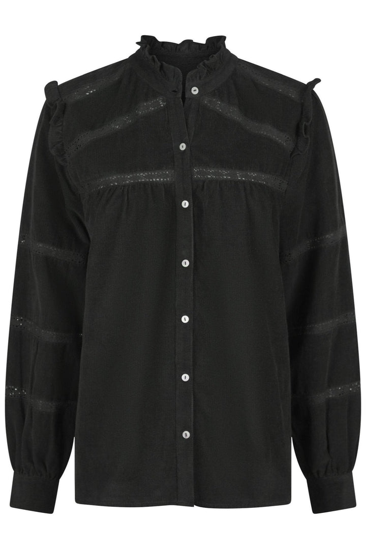 Isala Corduroy Shirt Black | Skjorter og bluser | Smuk - Dameklær på nett