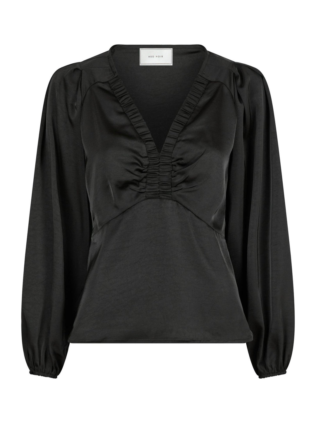 Istana Heavy Sateen Blouse Black | Skjorter og bluser | Smuk - Dameklær på nett