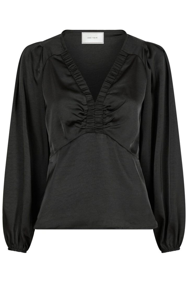 Istana Heavy Sateen Blouse Black | Skjorter og bluser | Smuk - Dameklær på nett