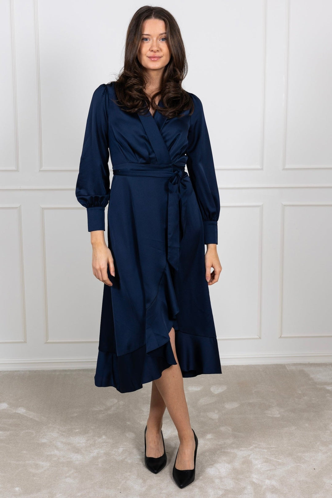 Iza Midi Dress Blue | Kjoler | Smuk - Dameklær på nett