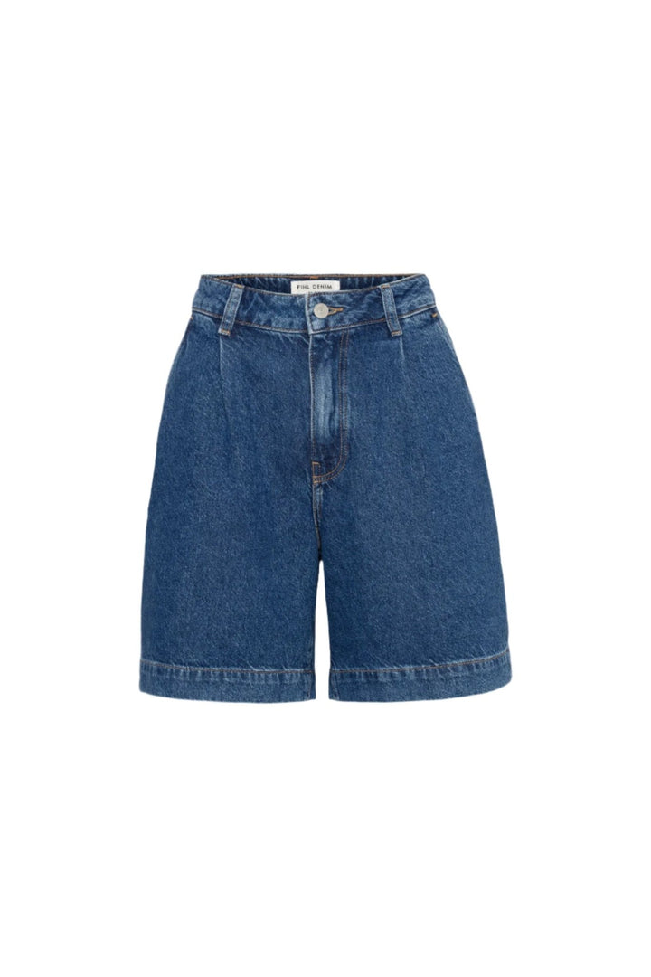 Jason Shorts Washed Dark Blue | Shorts | Smuk - Dameklær på nett