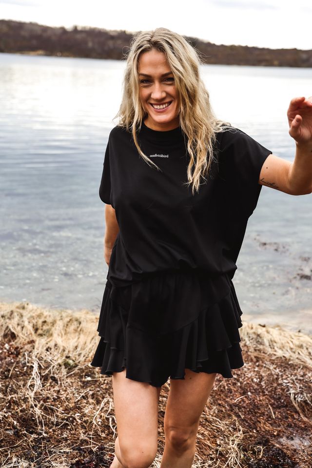 Jersey Skirt Shorts Black | Skjørt | Smuk - Dameklær på nett