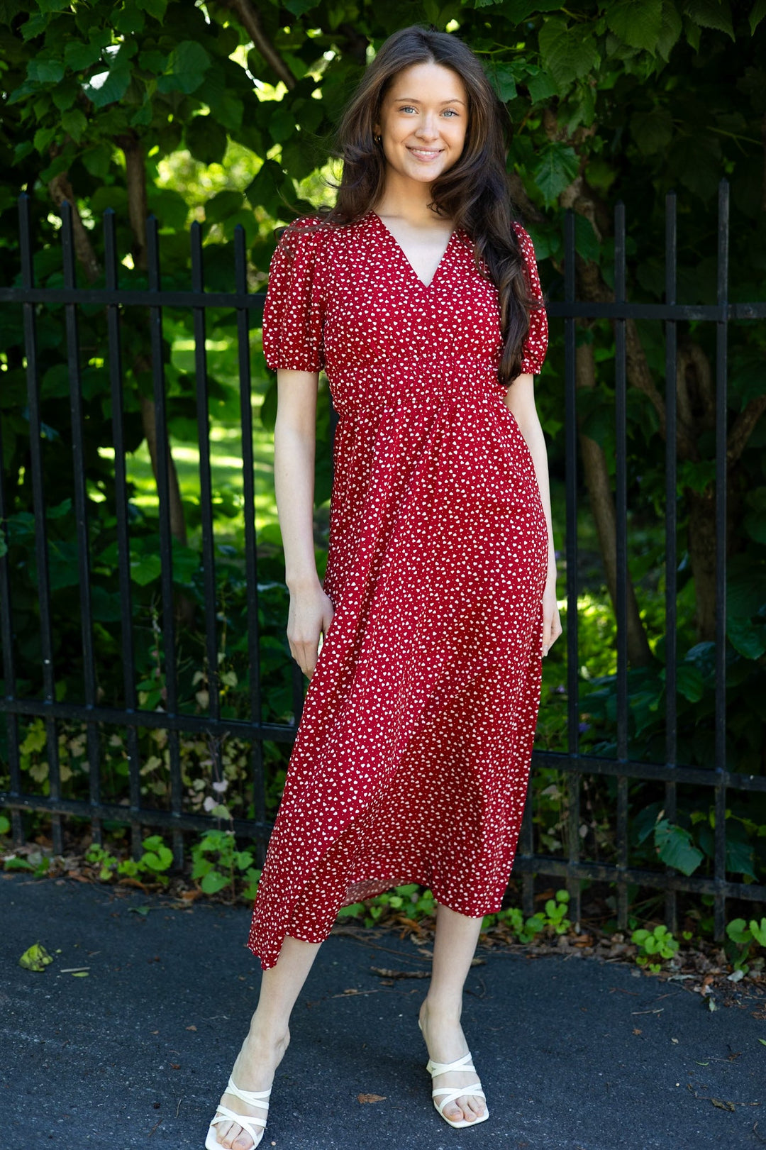 Julia Cute Heart Dress Red | Kjoler | Smuk - Dameklær på nett