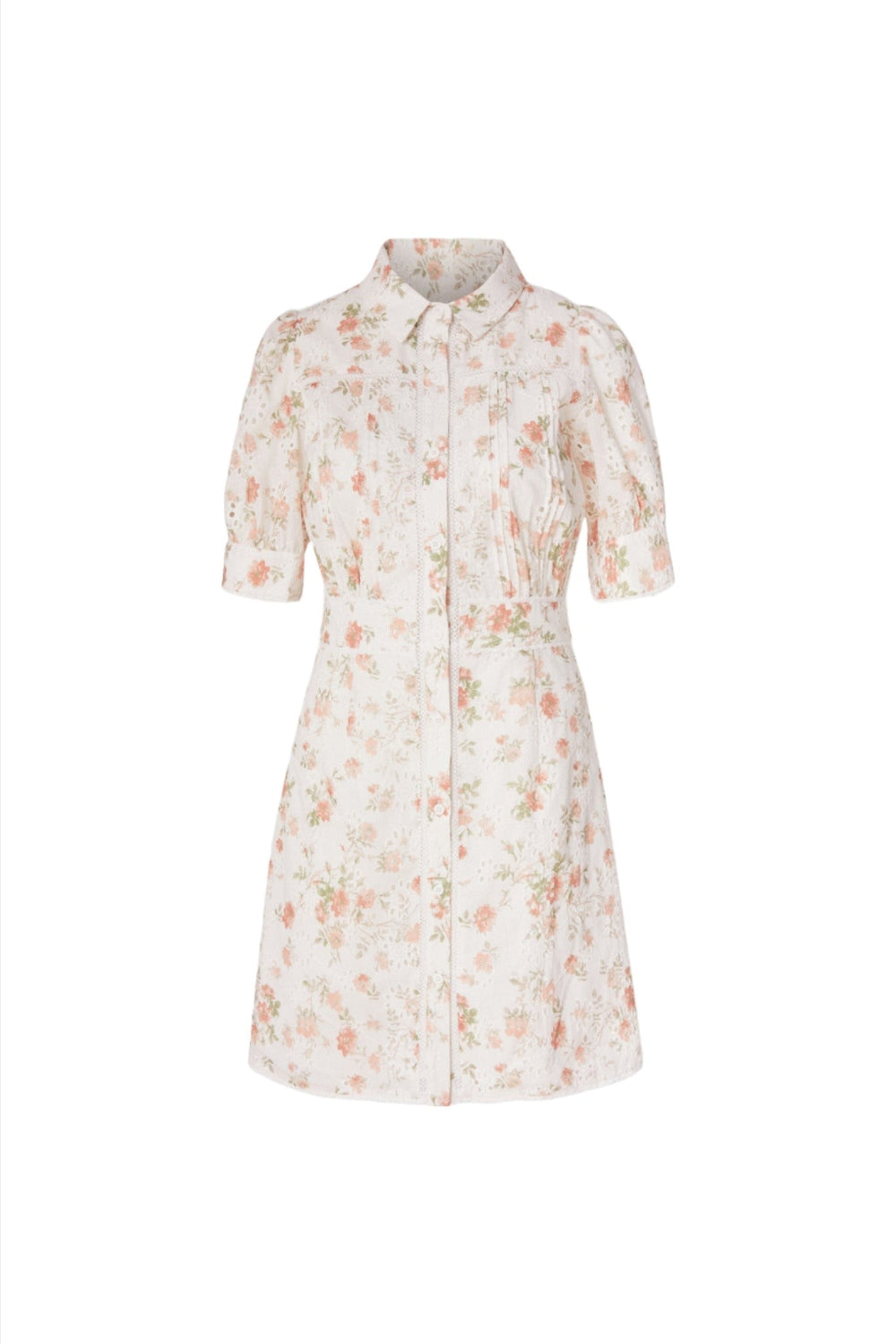 Juno Dress White Rose Print | Kjoler | Smuk - Dameklær på nett