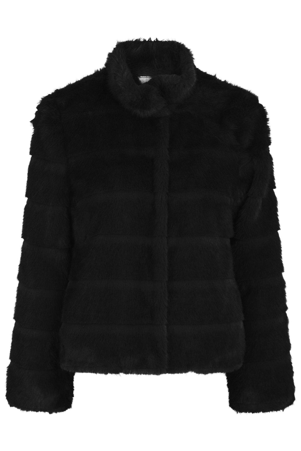 Kahlia Shaved Faux Fur Coat Black | Yttertøy | Smuk - Dameklær på nett