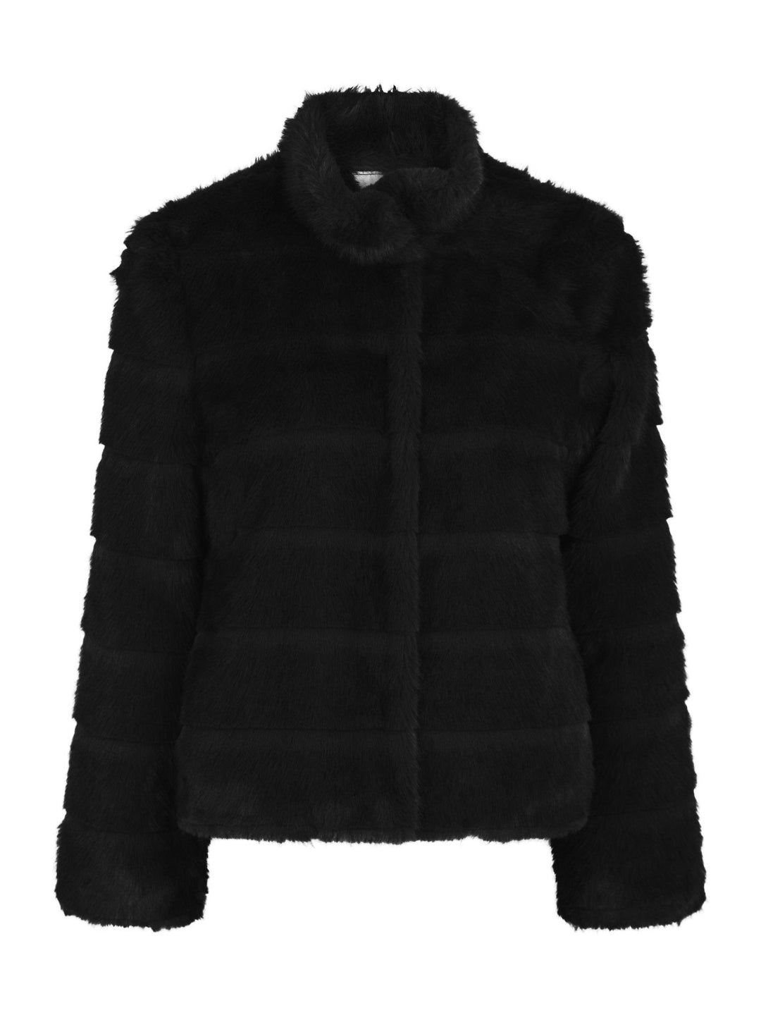 Kahlia Shaved Faux Fur Coat Black | Yttertøy | Smuk - Dameklær på nett