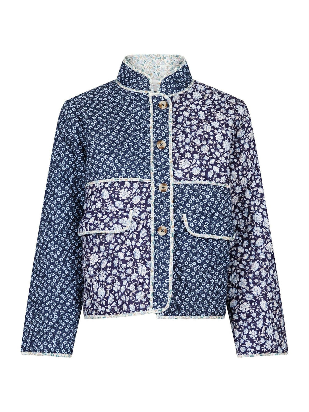 Kamil Quilt Combination Jacket Blue | Yttertøy | Smuk - Dameklær på nett