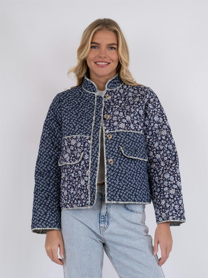 Kamil Quilt Combination Jacket Blue | Yttertøy | Smuk - Dameklær på nett