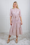 Kate Long Dress White/Rose
