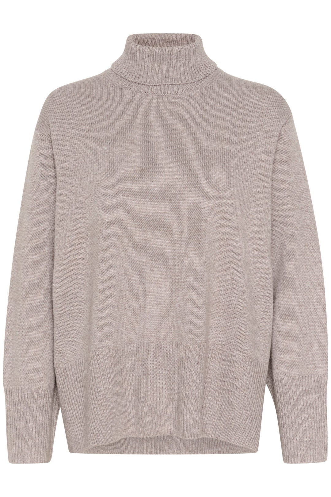 Kaxyiw Turtleneck Pullover Sandy Grey Melange | Genser | Smuk - Dameklær på nett