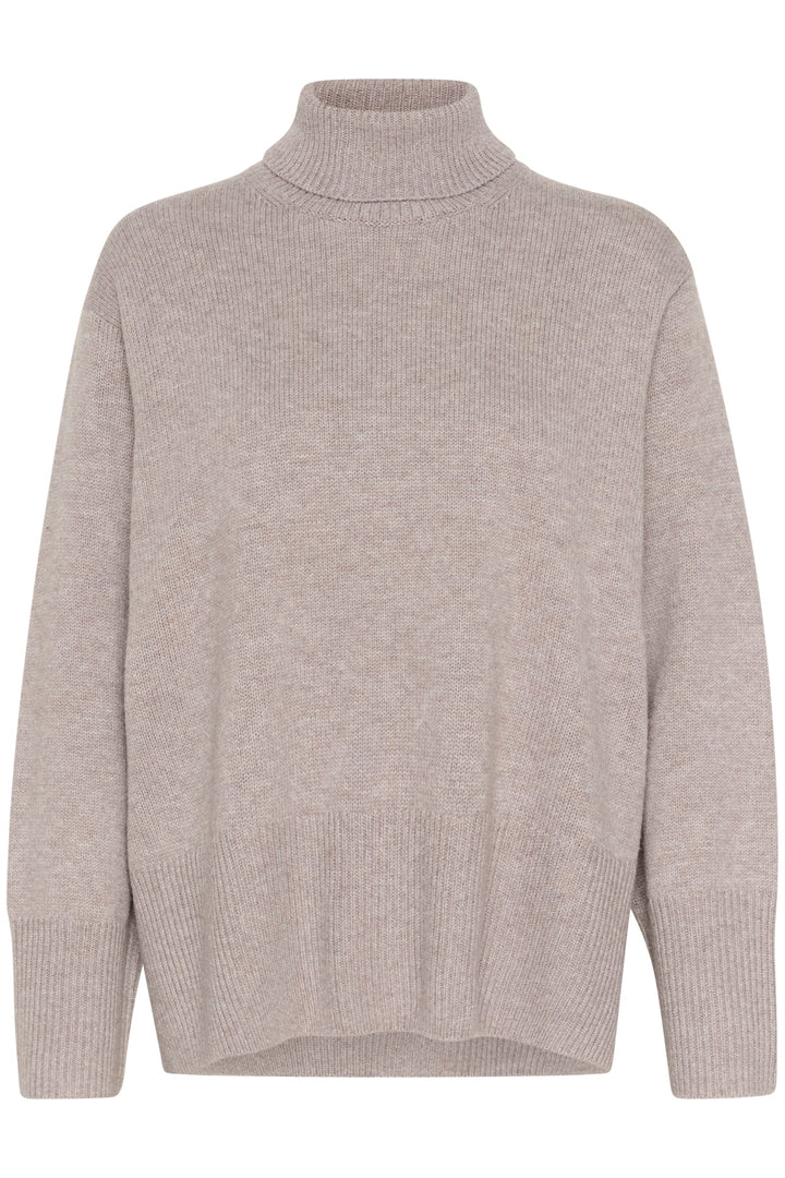 Kaxyiw Turtleneck Pullover Sandy Grey Melange | Genser | Smuk - Dameklær på nett