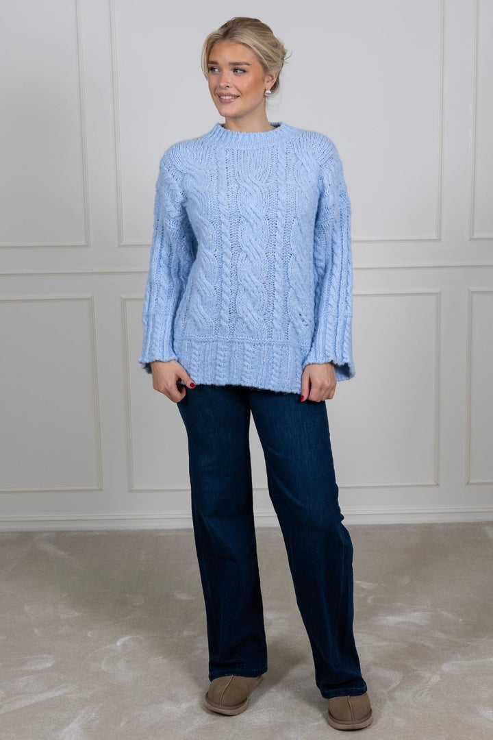 Kikiic Sweater Light Blue | Genser | Smuk - Dameklær på nett